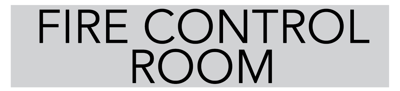Fire Control Room Sign