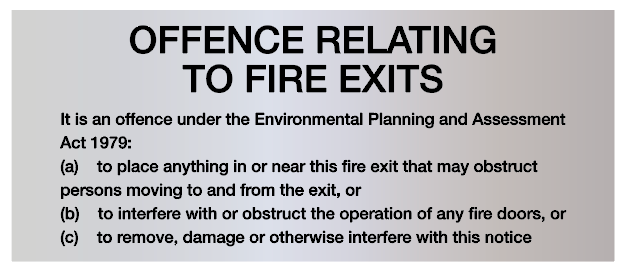 NSW Fire Offence Plate Sign