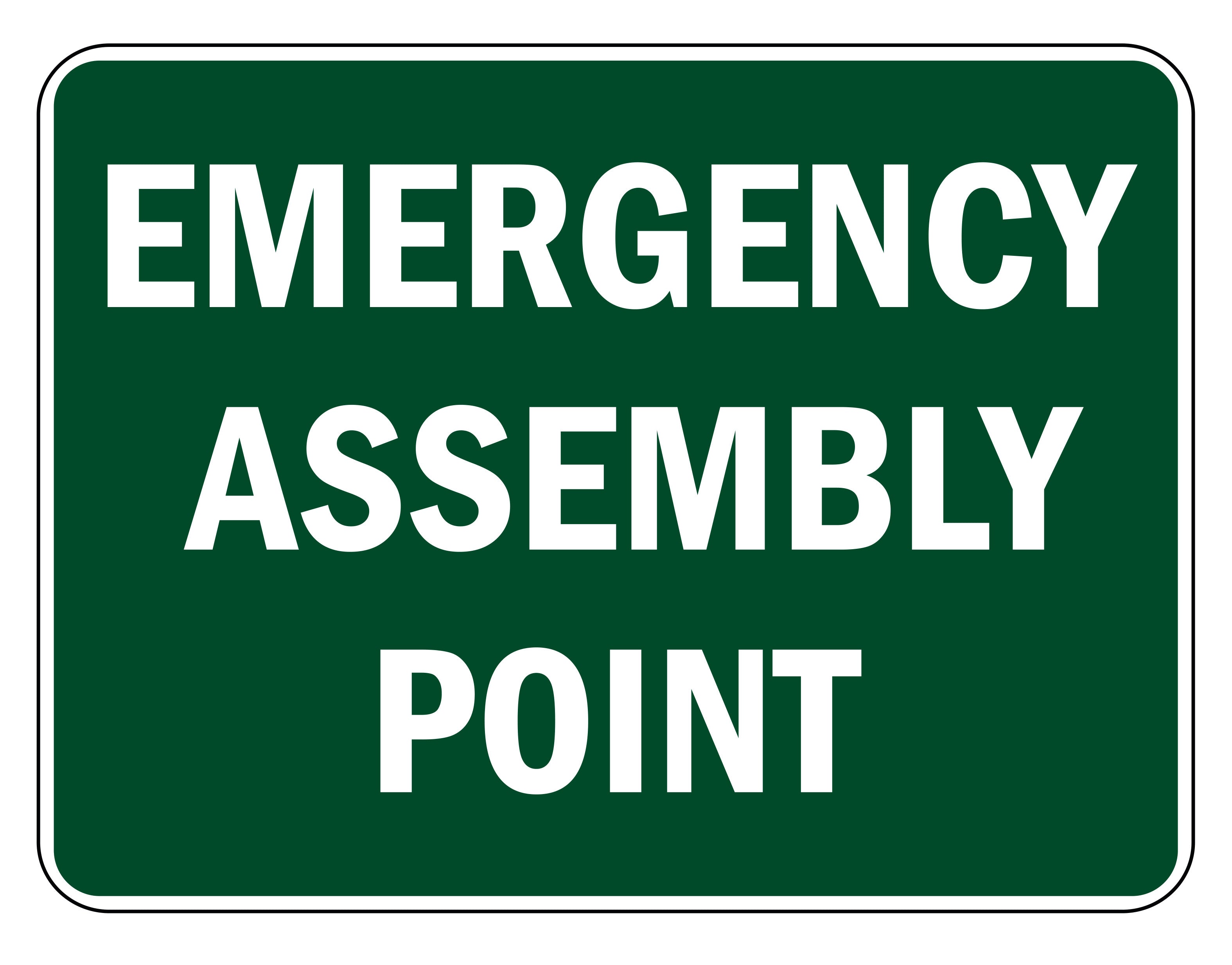 Emergency Assembly Point Sign