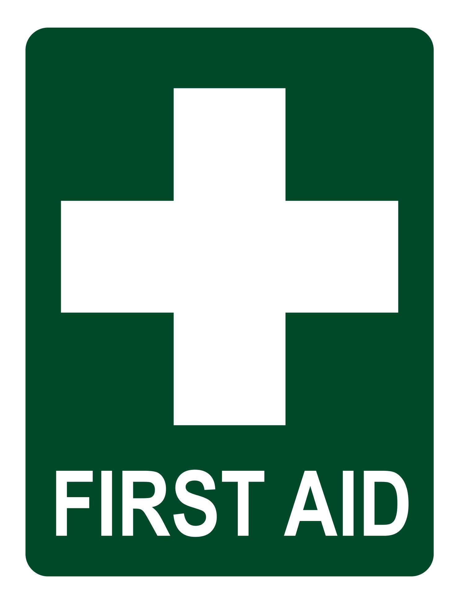 First Aid Safety Sign